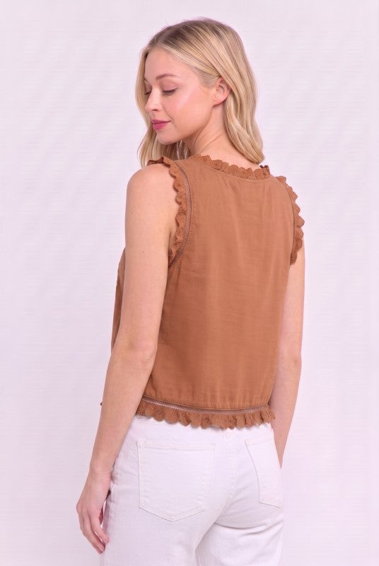 Cinnamon Embroidery Tank