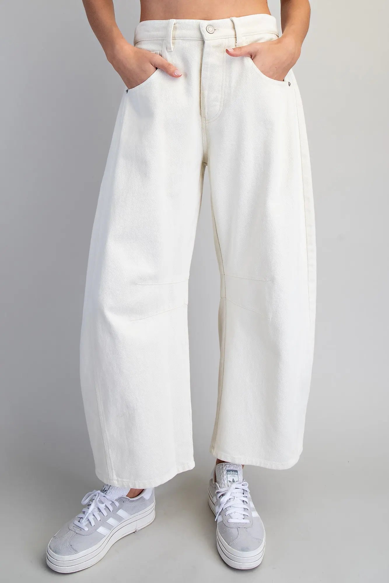 Mineral Washed Barrel Denim