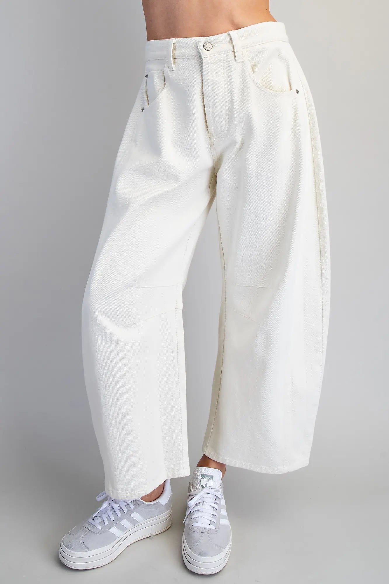Mineral Washed Barrel Denim