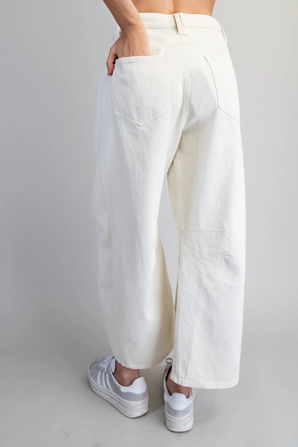 Mineral Washed Barrel Denim