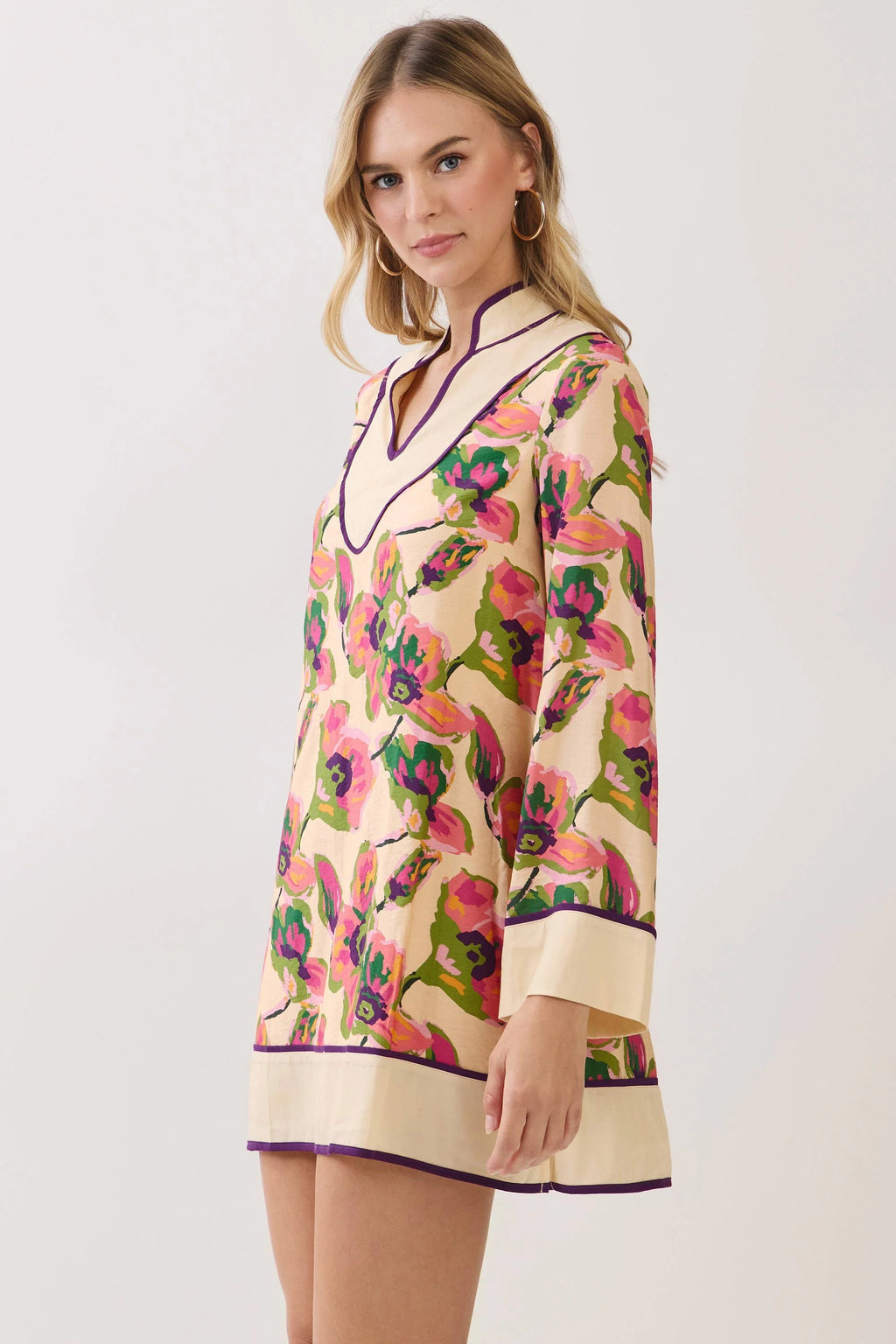 Orange & Purple Short Caftan