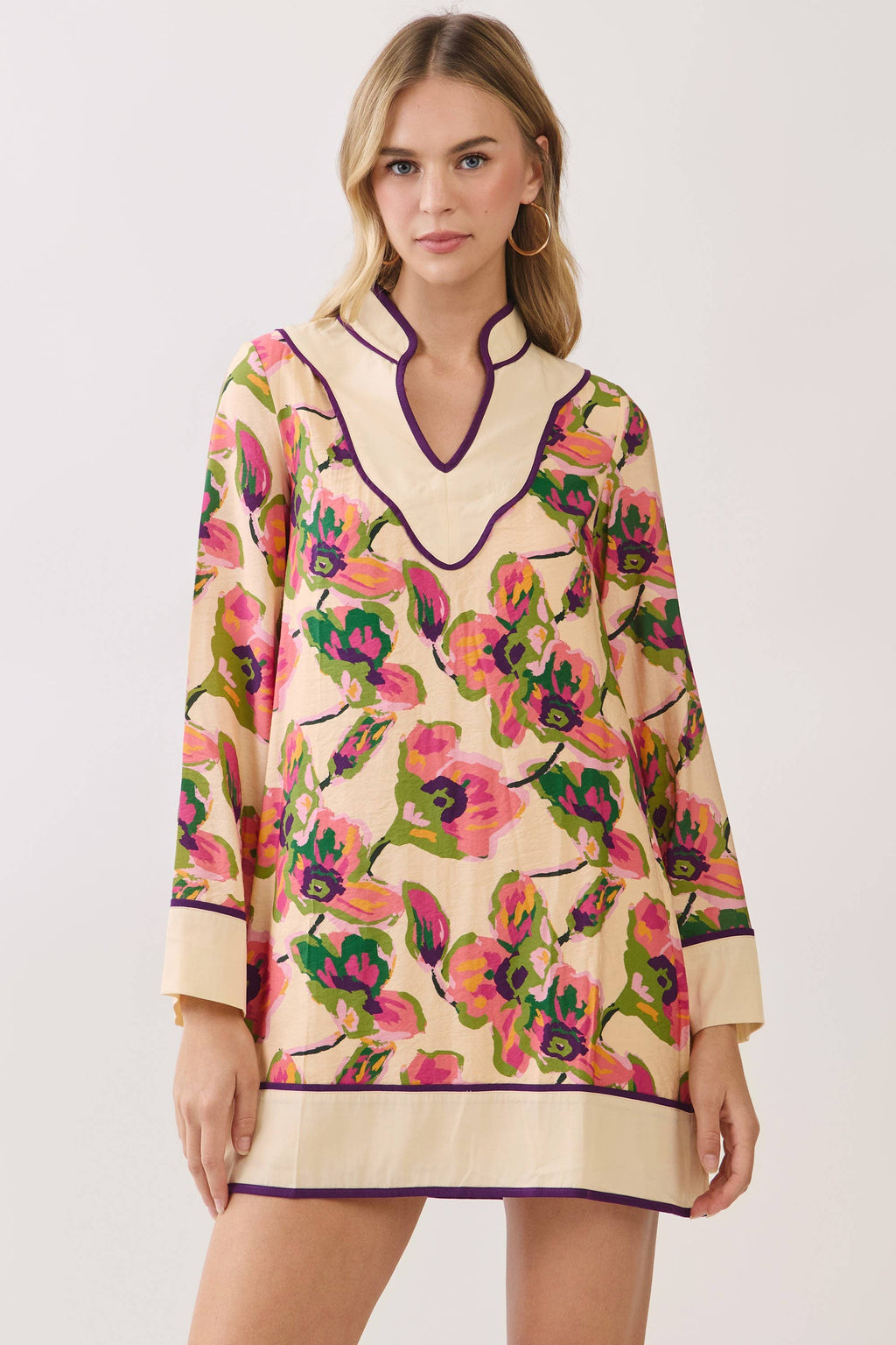 Orange & Purple Short Caftan