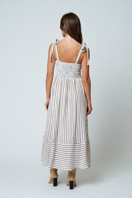 Cotton Gauze Striped Maxi