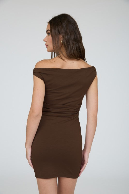 Off Shoulder Ruched Mini