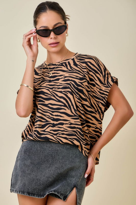 Tiger Stripe Dolman Top