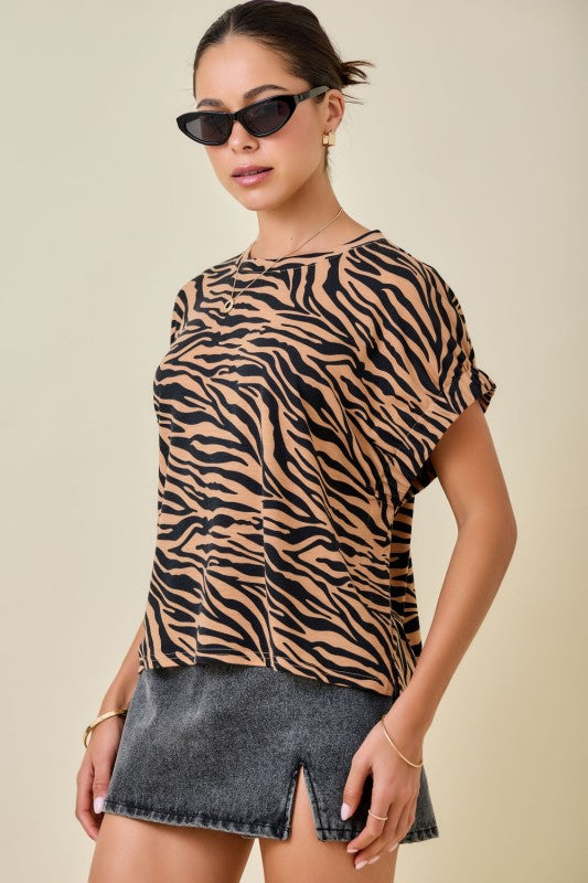 Tiger Stripe Dolman Top