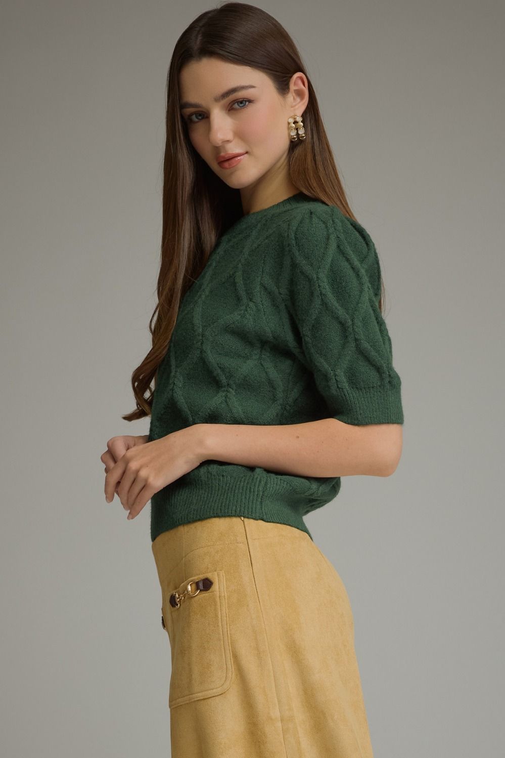 Pine Short Sleeve Sweater