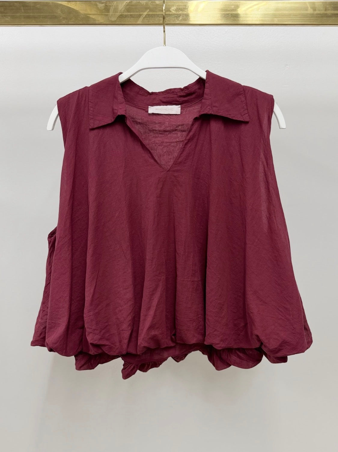 Collared Bubble Top