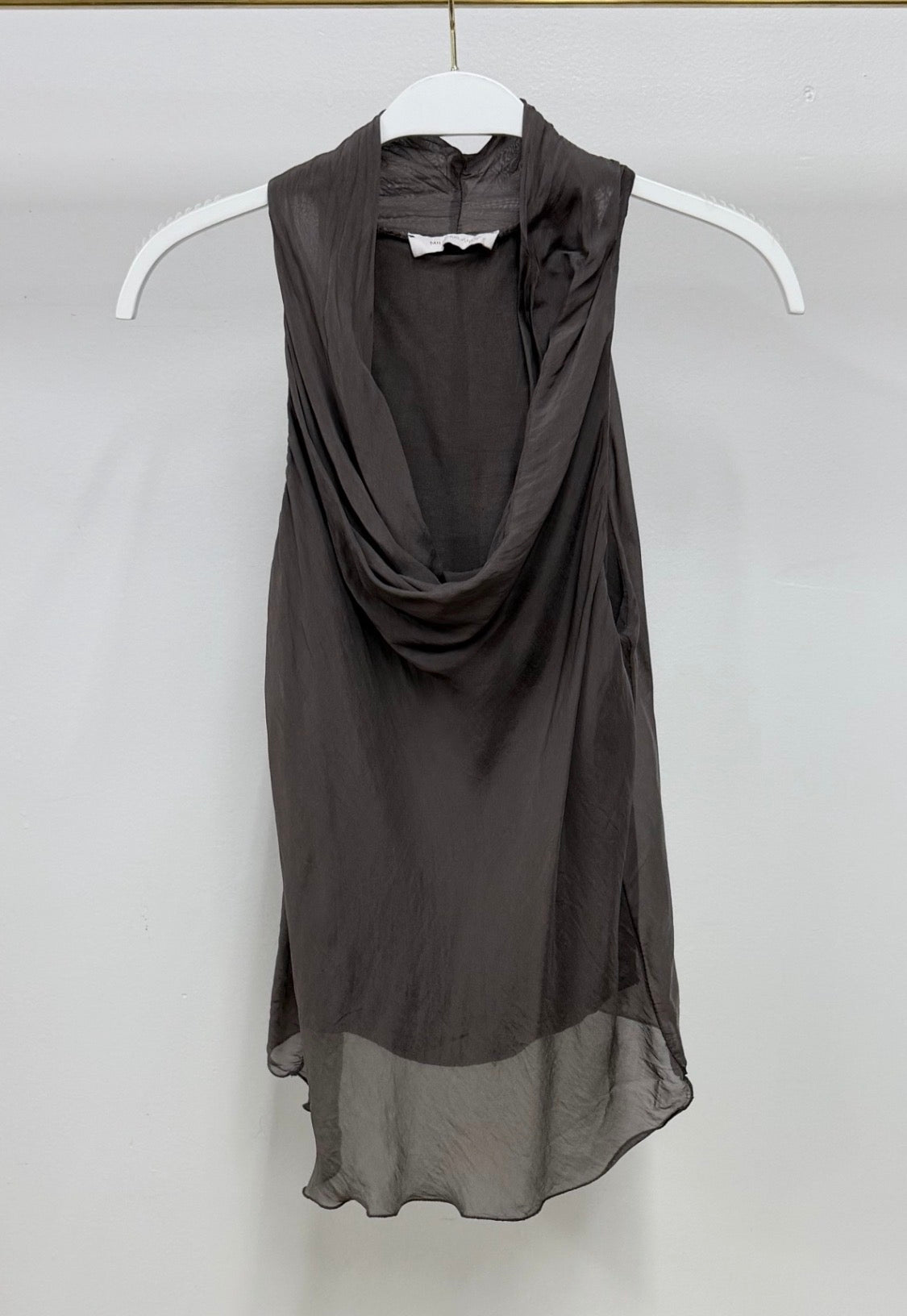 Silk Cowl Neck Top