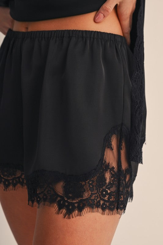 Lace Satin Shorts