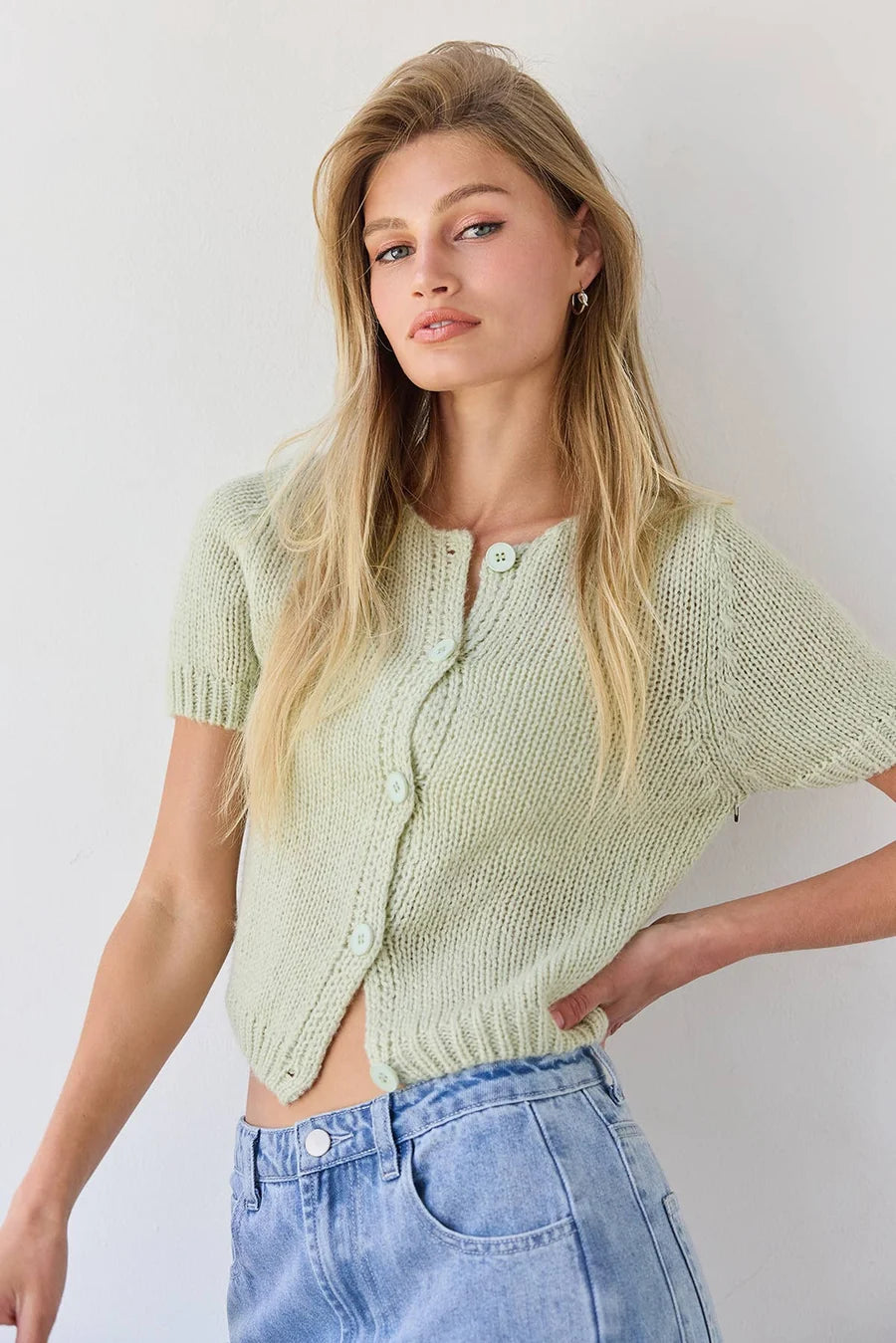 Short sleeve cardigan