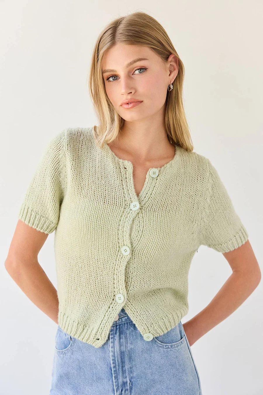 Short sleeve cardigan