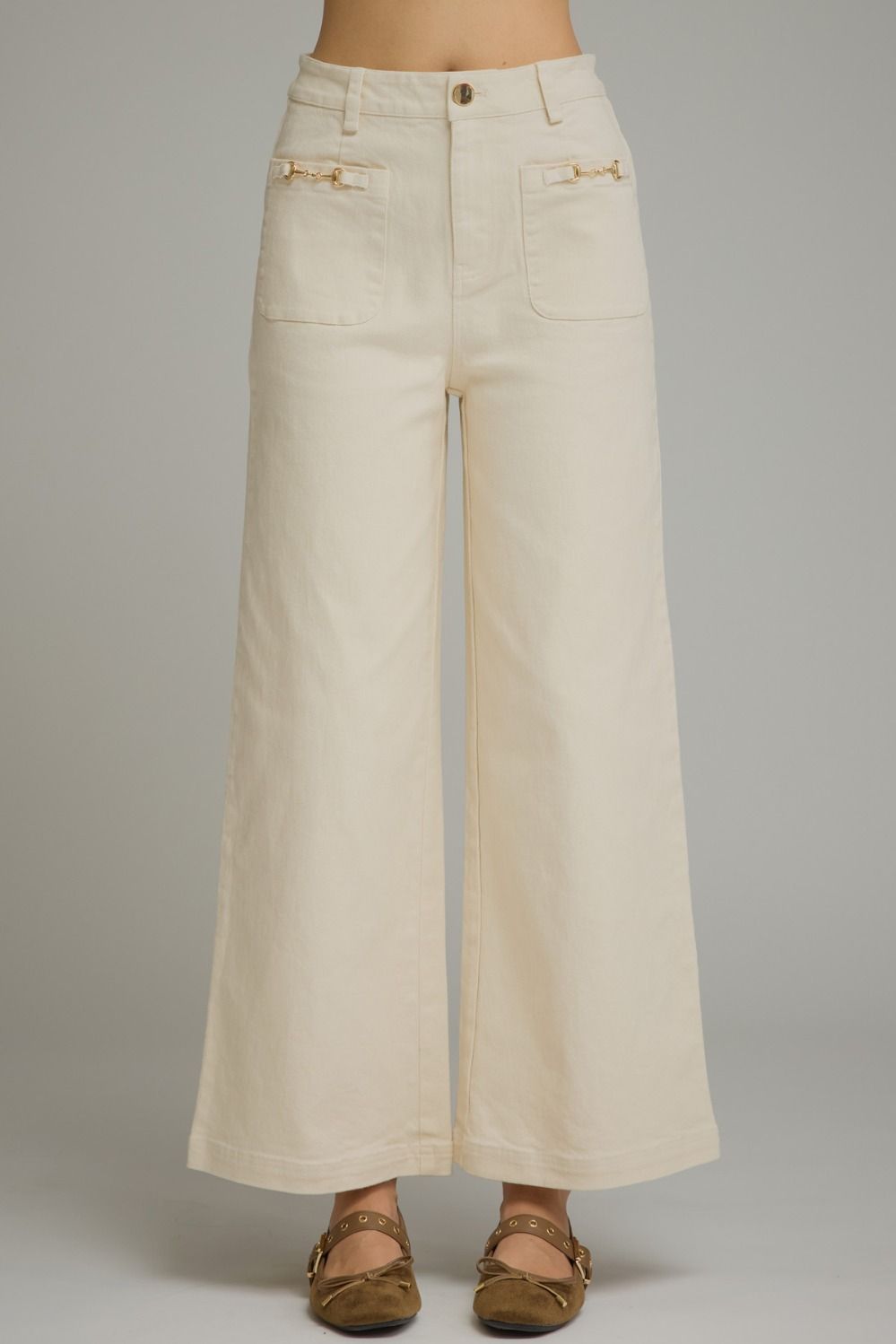 Horse Bit Wide Leg Denim