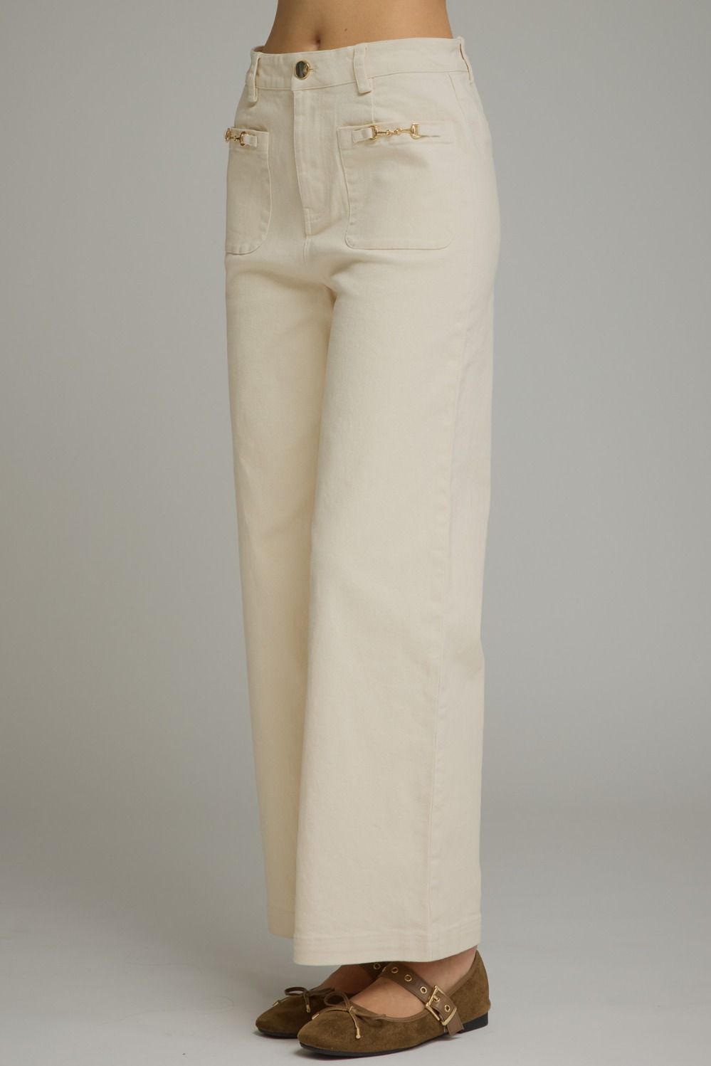 Horse Bit Wide Leg Denim
