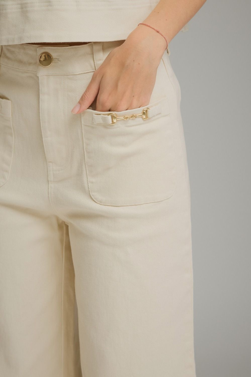 Horse Bit Wide Leg Denim