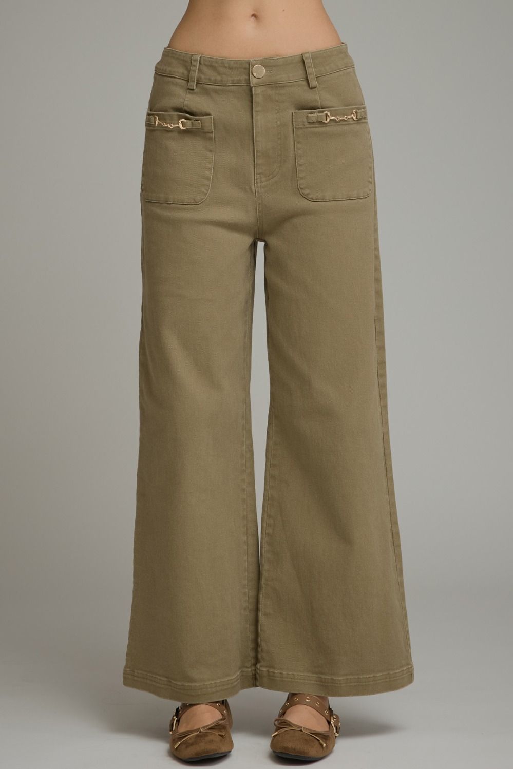 Horse Bit Wide Leg Denim