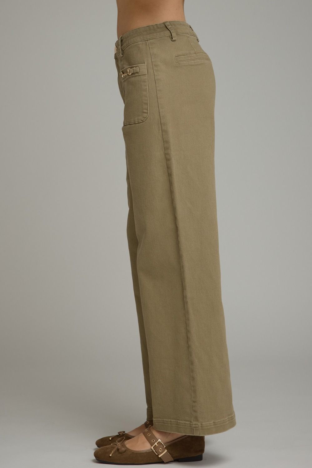 Horse Bit Wide Leg Denim
