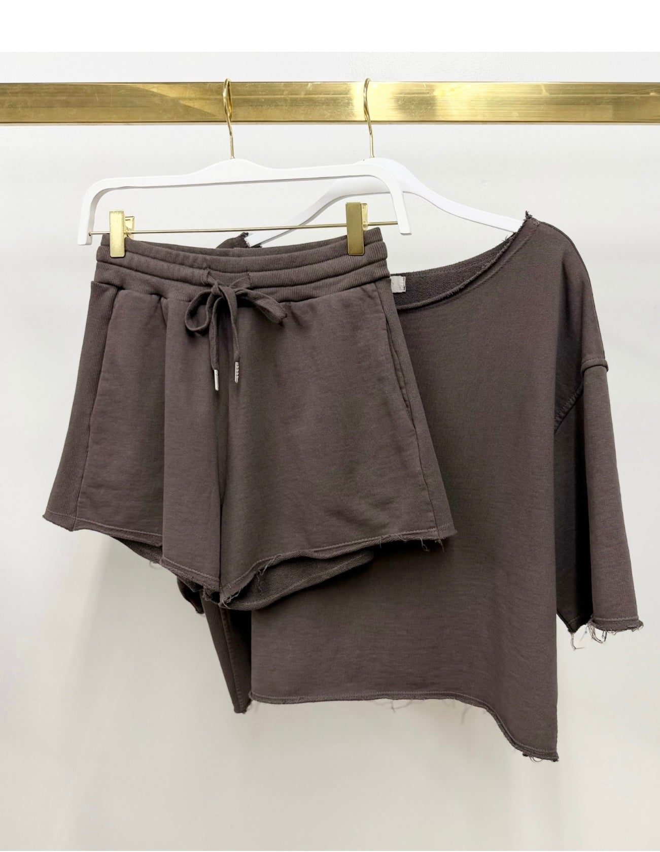 Raw Edge Short Set